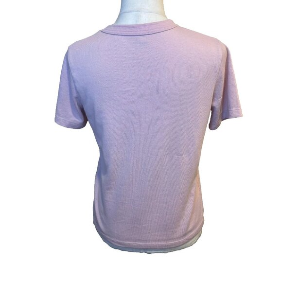 MADEWELL Women's Light Pink Short Sleeve Cotton Crew Neck Pocket Tee Top Sz XS - Picture 2 of 5